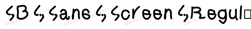 SB Sans Screen Regul字体转换
